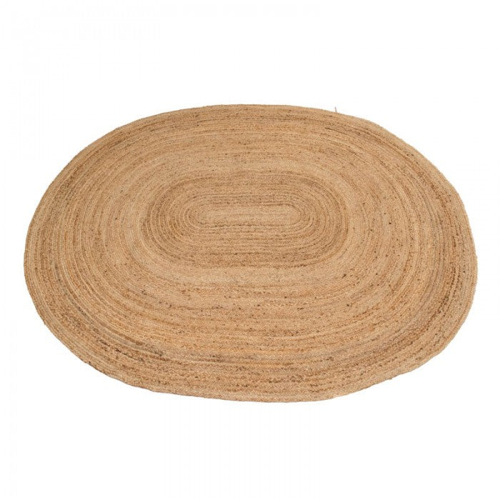 ALFOMBRA OVALADA YUTE NATURAL OVALADA LISA 250X200CM