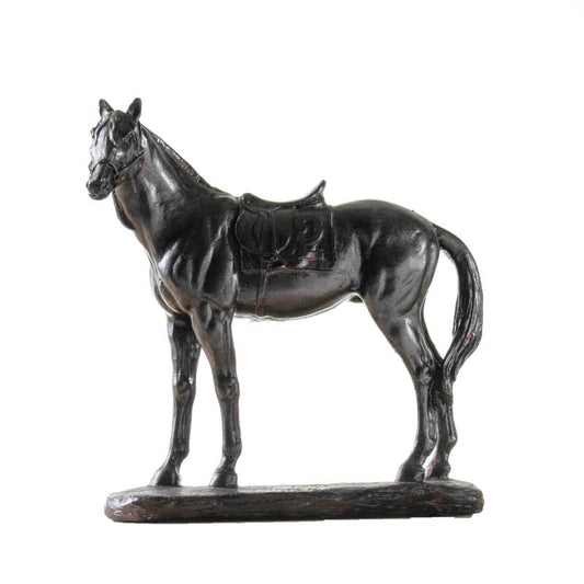 Escultura Corcel Negro Poliresina 27.5 x 26.5 x 14.3 cm